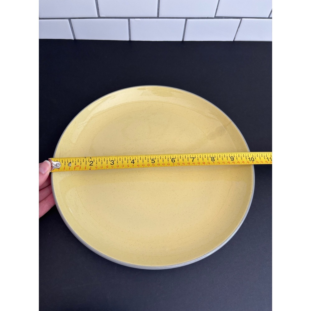 Homer Laughlin Vintage Stone China Yellow Dinner Plates Set of 2 USA 10 Inch - Picture 7 of 9